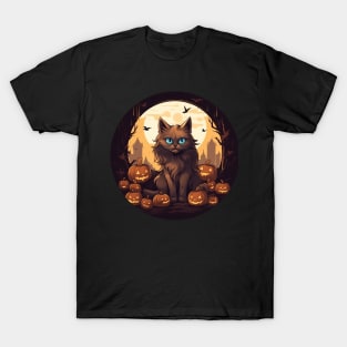 Somali Cat Halloween, Cat Lover T-Shirt